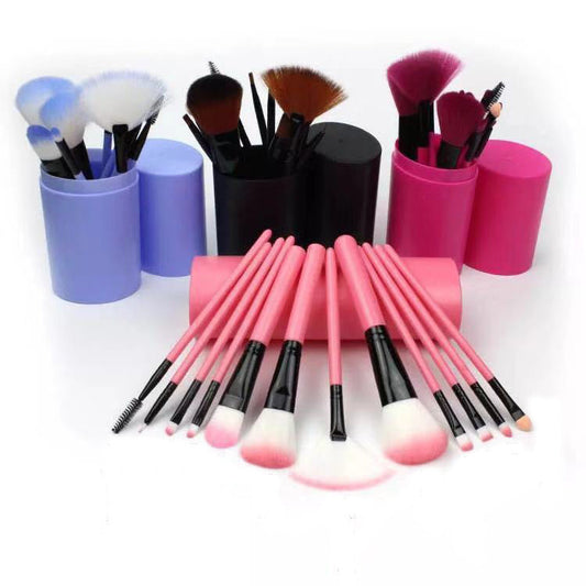 12pcs Makeup Brush Set Blush Eyeshadow Eyelash Highlighter Makeup Brush WAUTTON