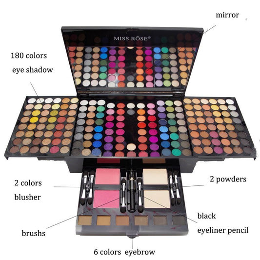 180 Colors Eyes Shadow Blush Set Personalized Piano-shaped Makeup Palette Box WAUTTON