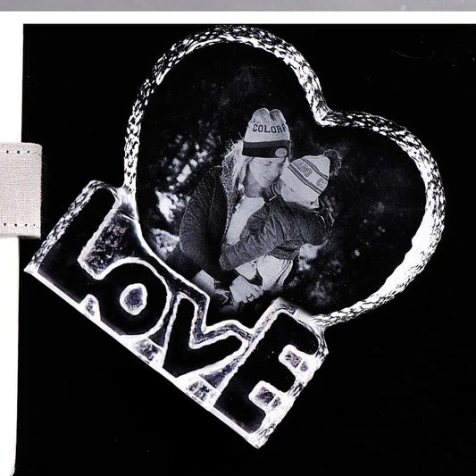 Custom Crystal Photo Laser Love Photo Frame Photo Engraving WAUTTON