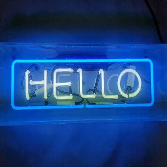 Neon Sign Acrylic Glass Light Box WAUTTON