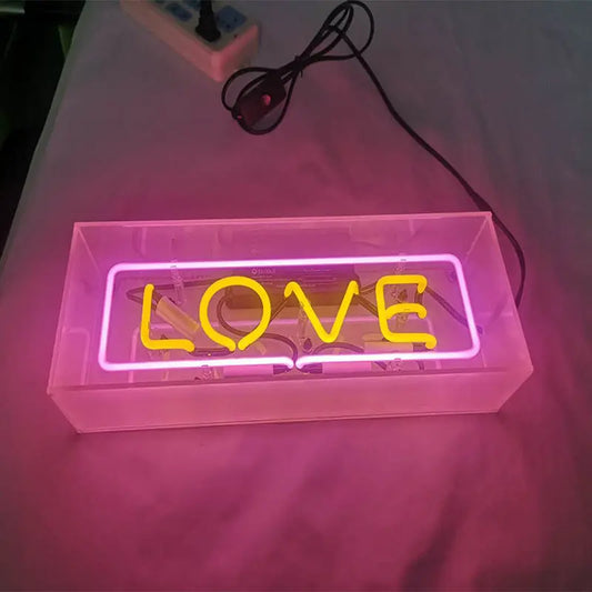 Neon Sign Acrylic Glass Light Box WAUTTON